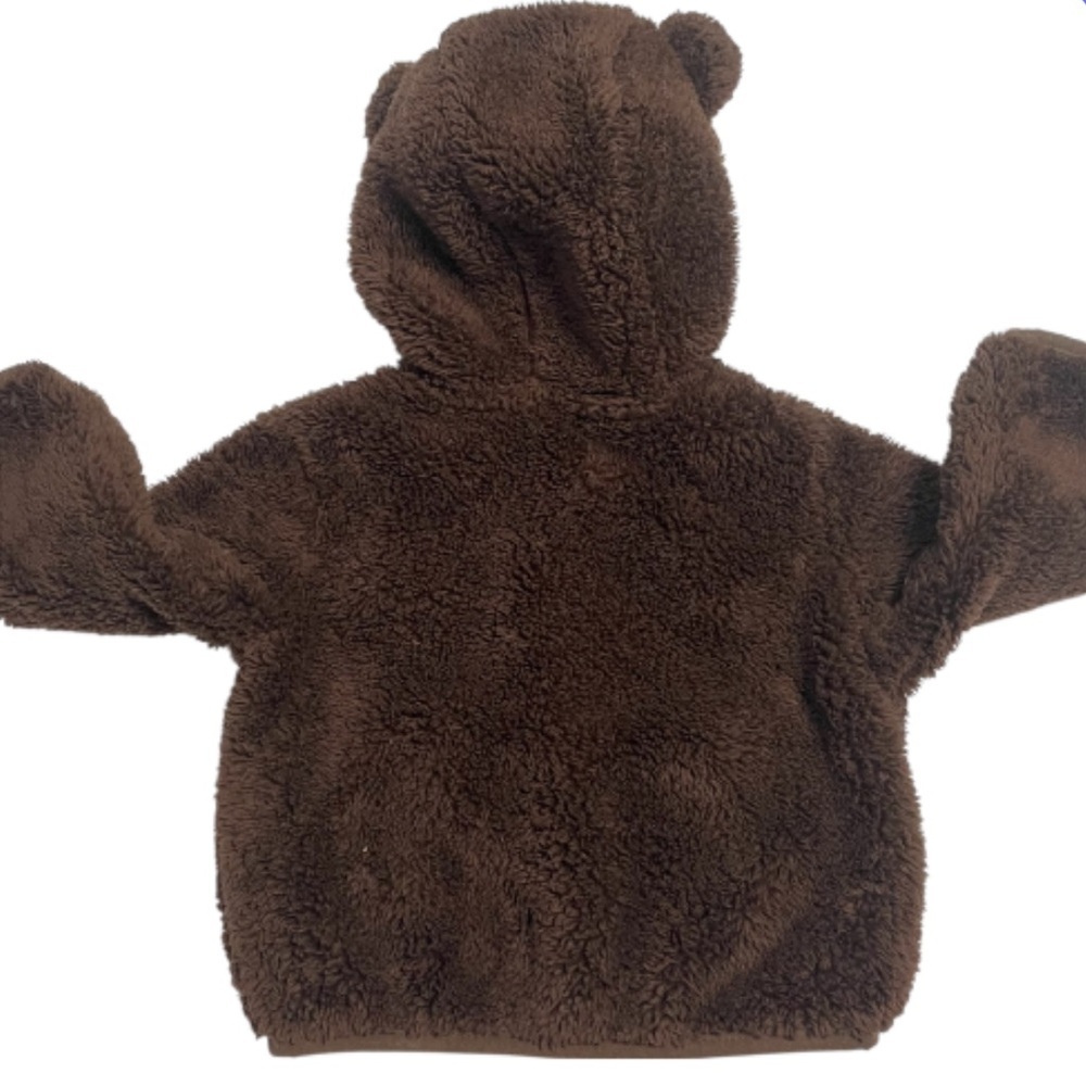 Old Navy Brown Furry Bear Hoodie for Kids - Picture 3 of 7
